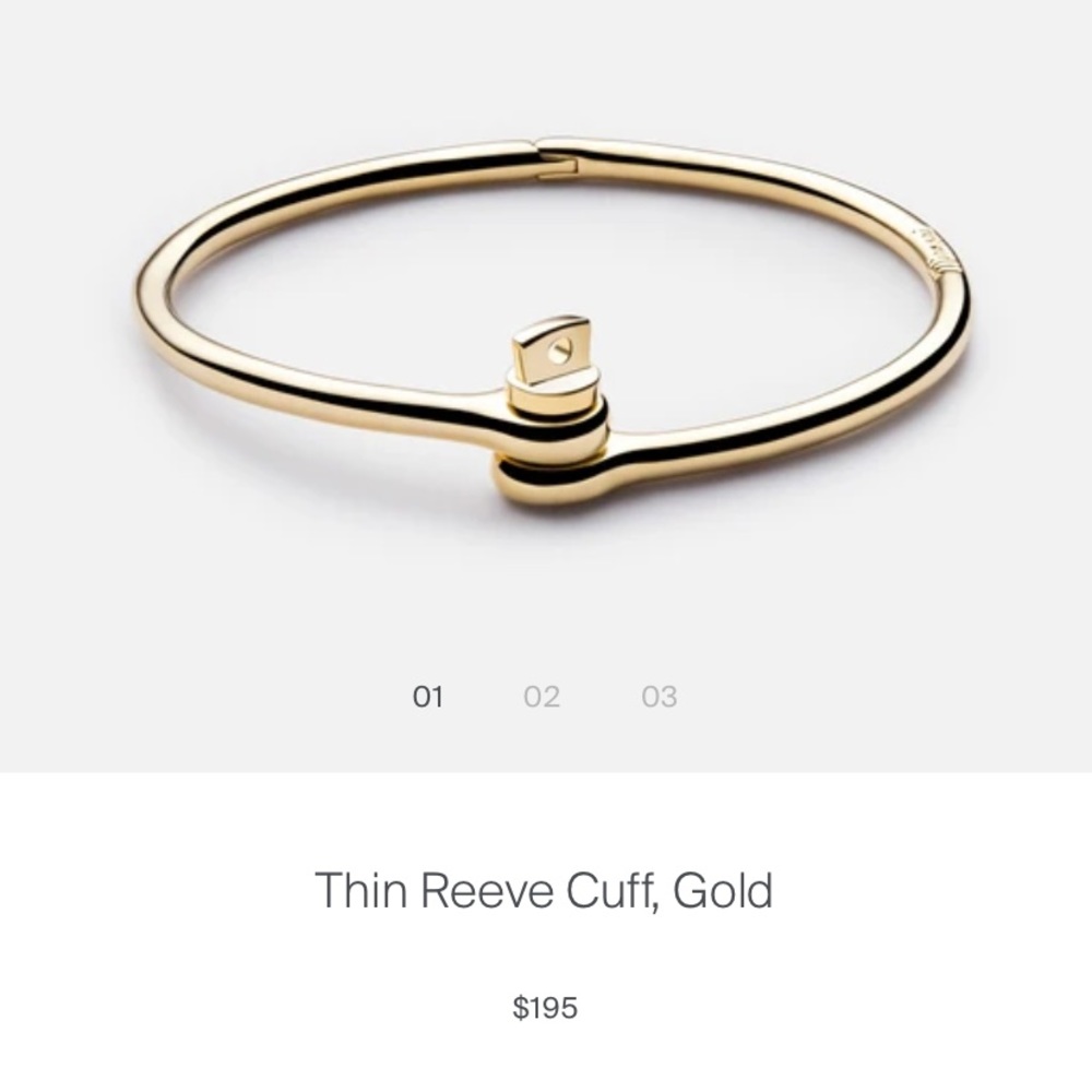 Miansai Thin Reeve Cuff, Gold
